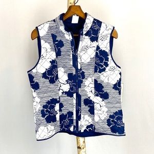 Alfred Dunner Reversible Flower Vest